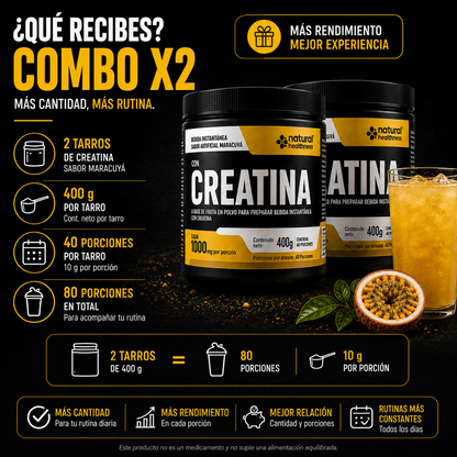Combo 2 UND. Creatina sabor Maracuya