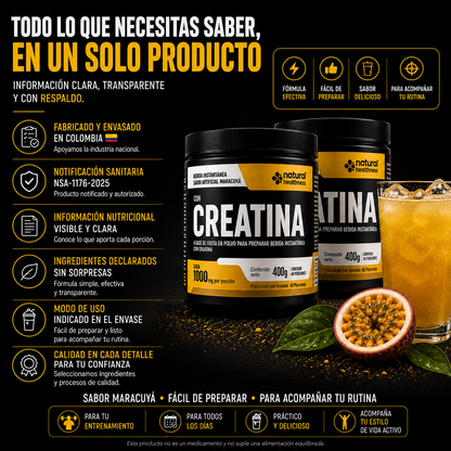 Combo 2 UND. Creatina sabor Maracuya