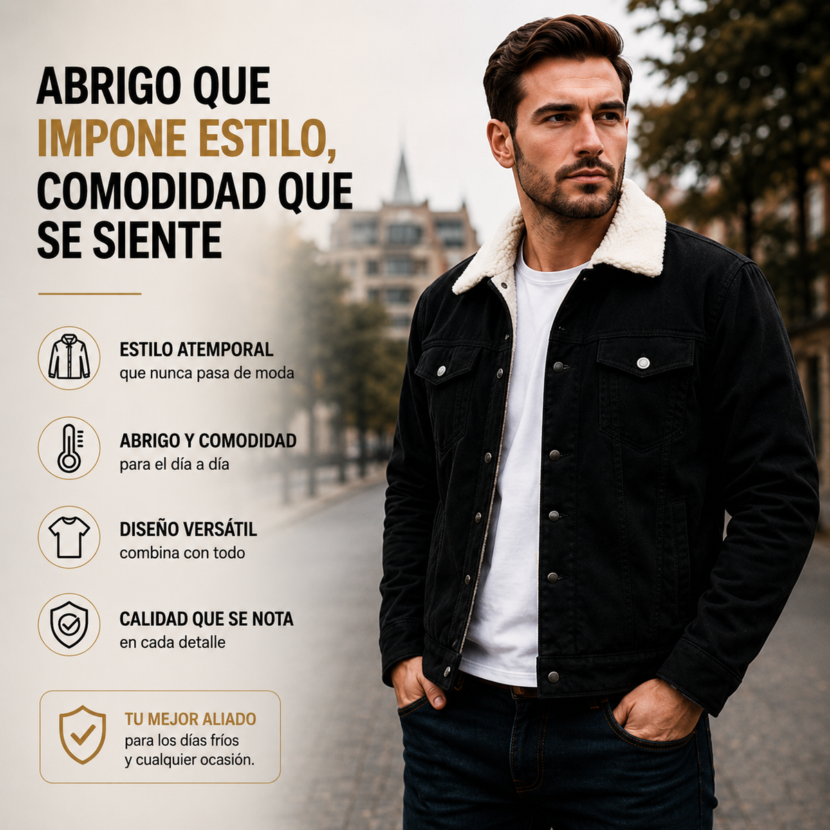 Chaqueta Gamuza Ovejera Hombre