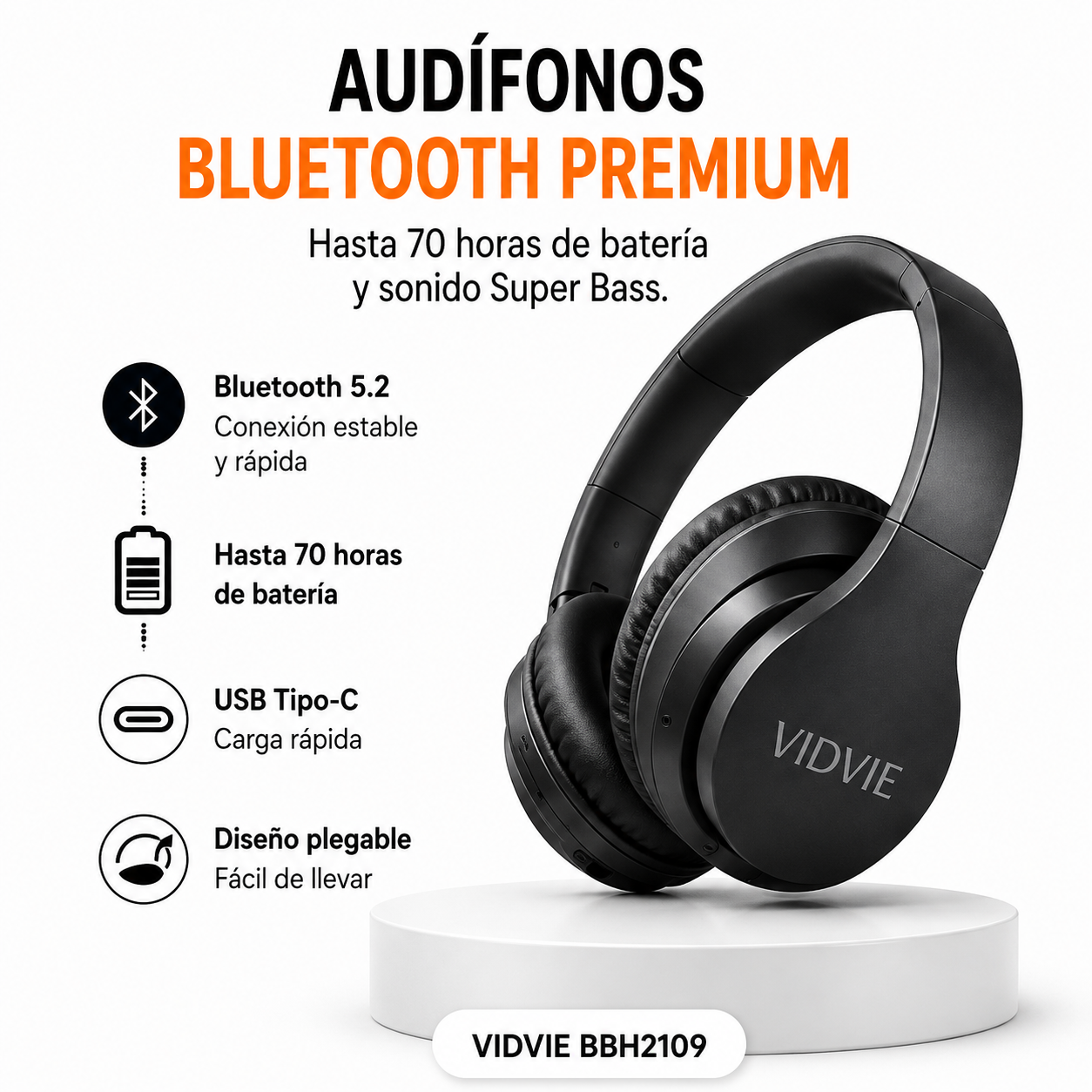 Diadema Bluetooth Inalámbrica