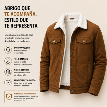Chaqueta Gamuza Ovejera Hombre