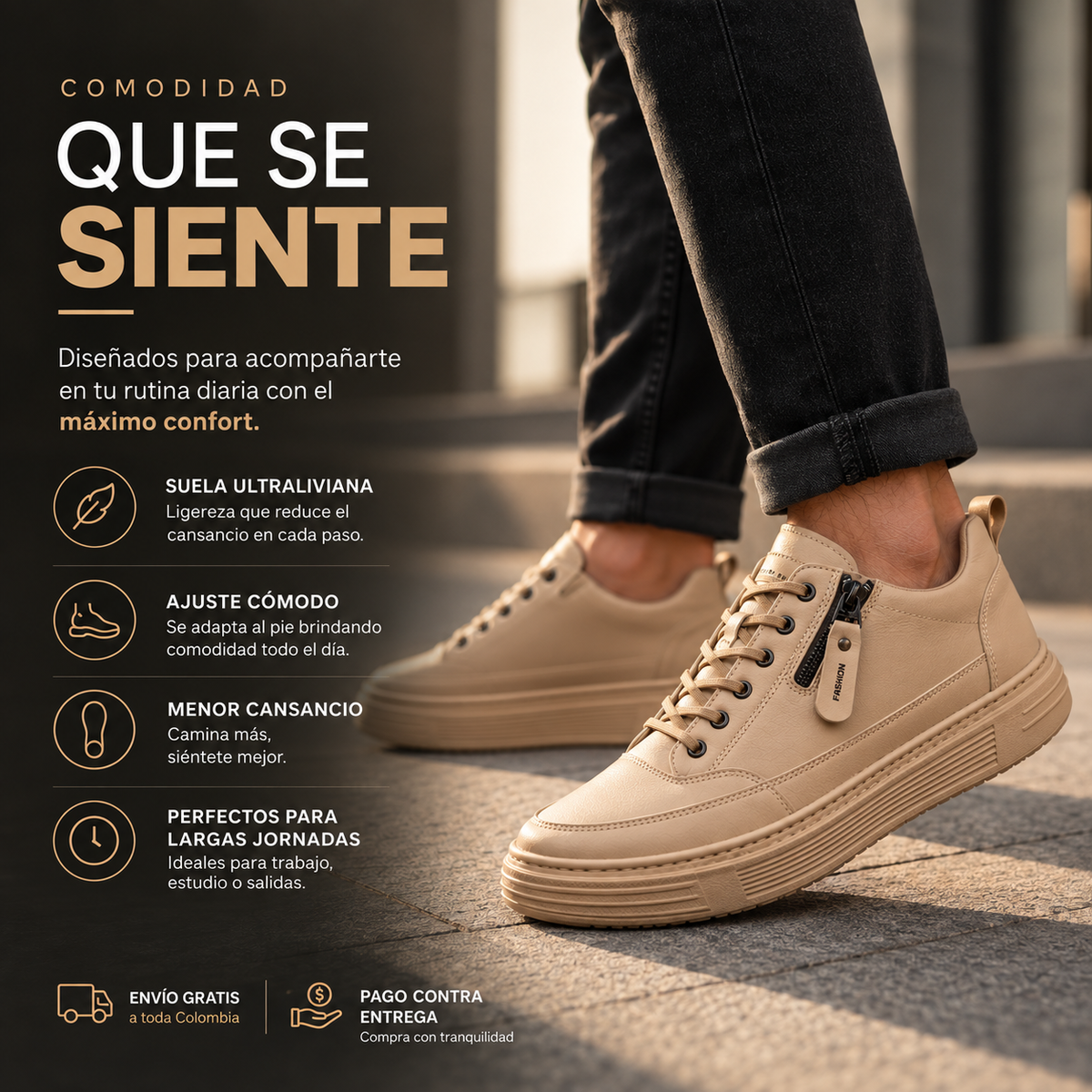Tenis Casual Zipper
