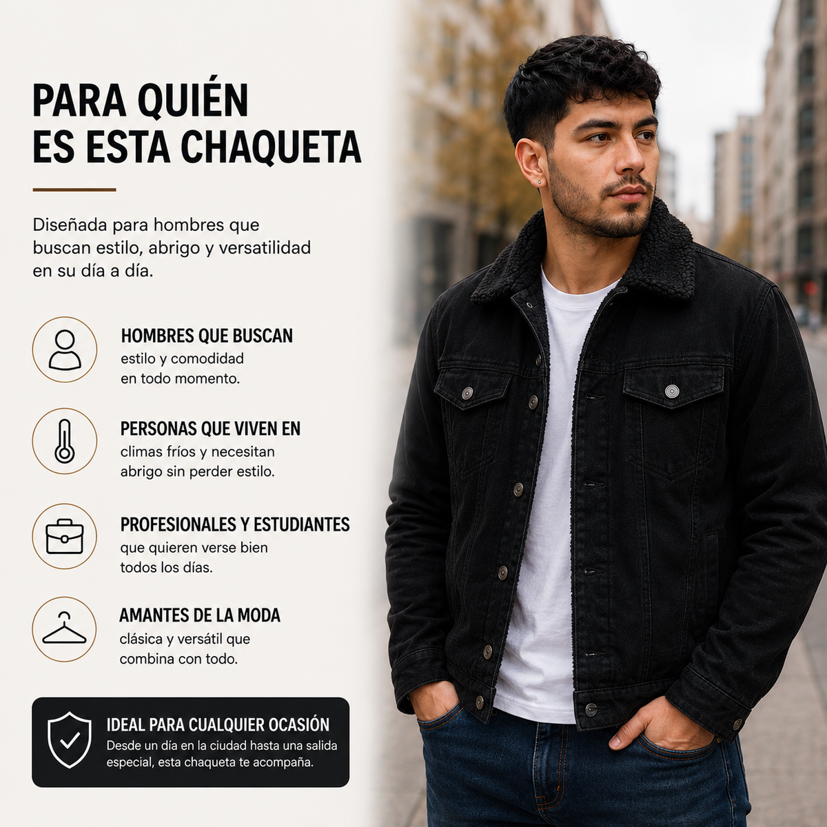 Chaqueta Gamuza Ovejera Hombre
