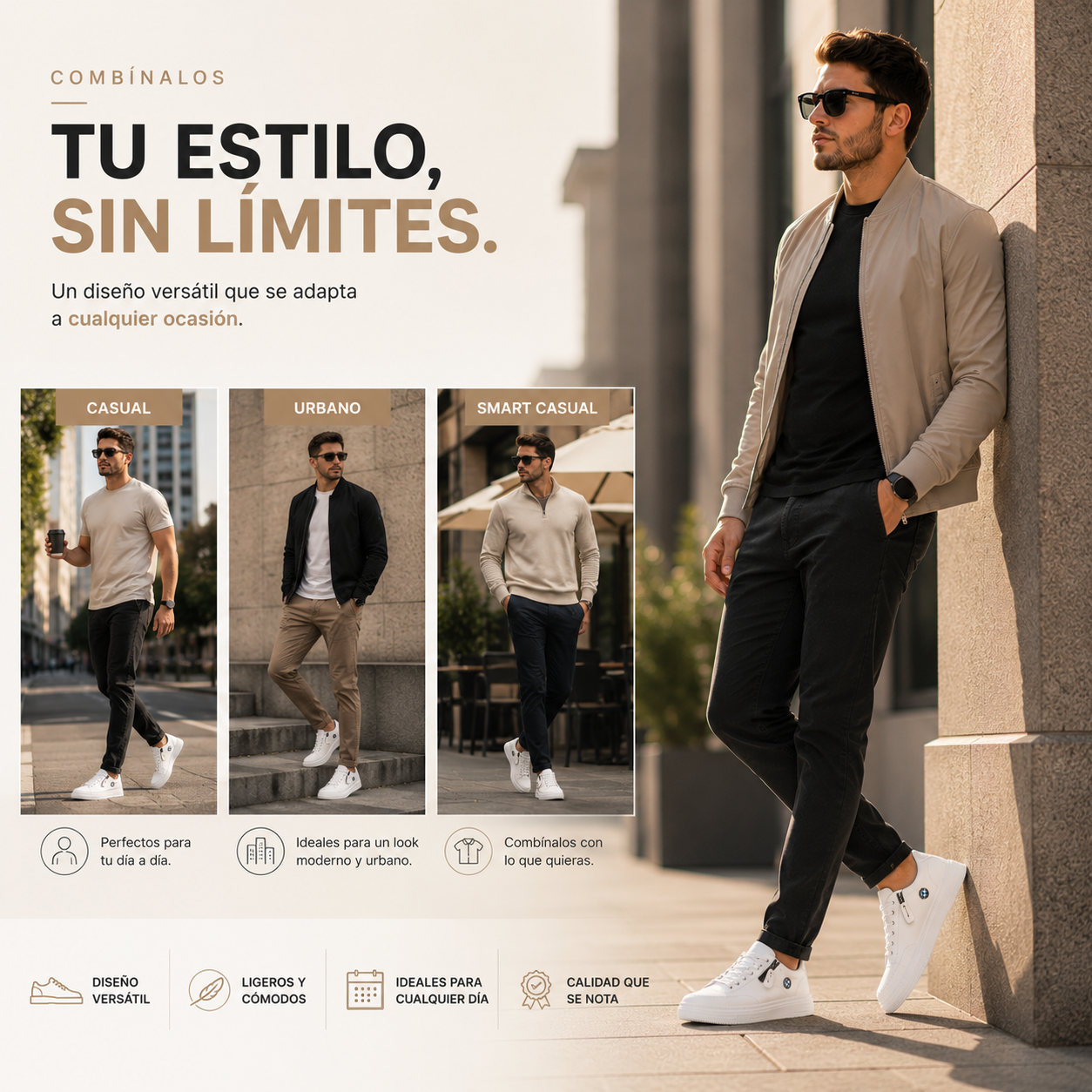Tenis Casual Zipper
