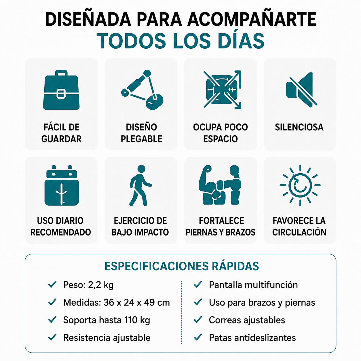 MiniBicicleta Estatica Ejercitador Pedal