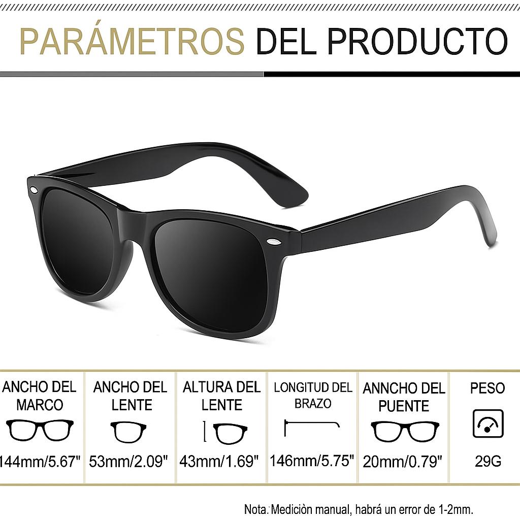 Combo Reloj Curren más Gafas Wayfarer