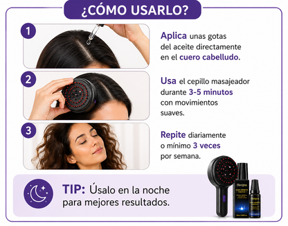 Combo Masajeador Capilar + Aceite crecimiento