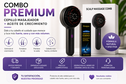 Combo Masajeador Capilar + Aceite crecimiento