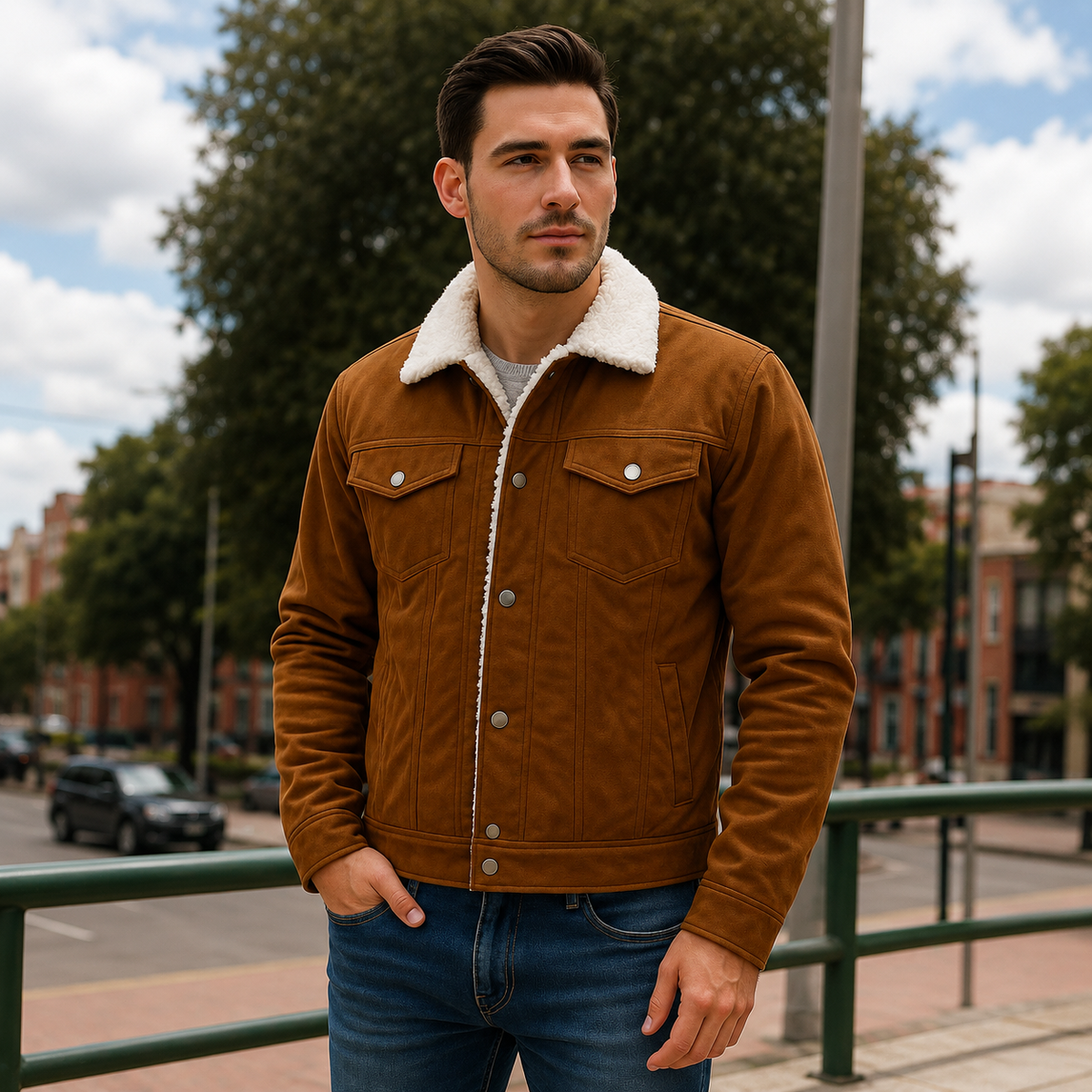 Chaqueta Gamuza Ovejera Hombre