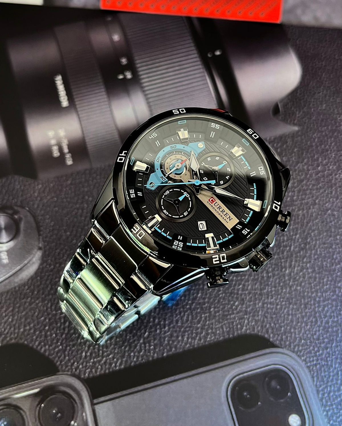 Combo Reloj Curren más Gafas Wayfarer