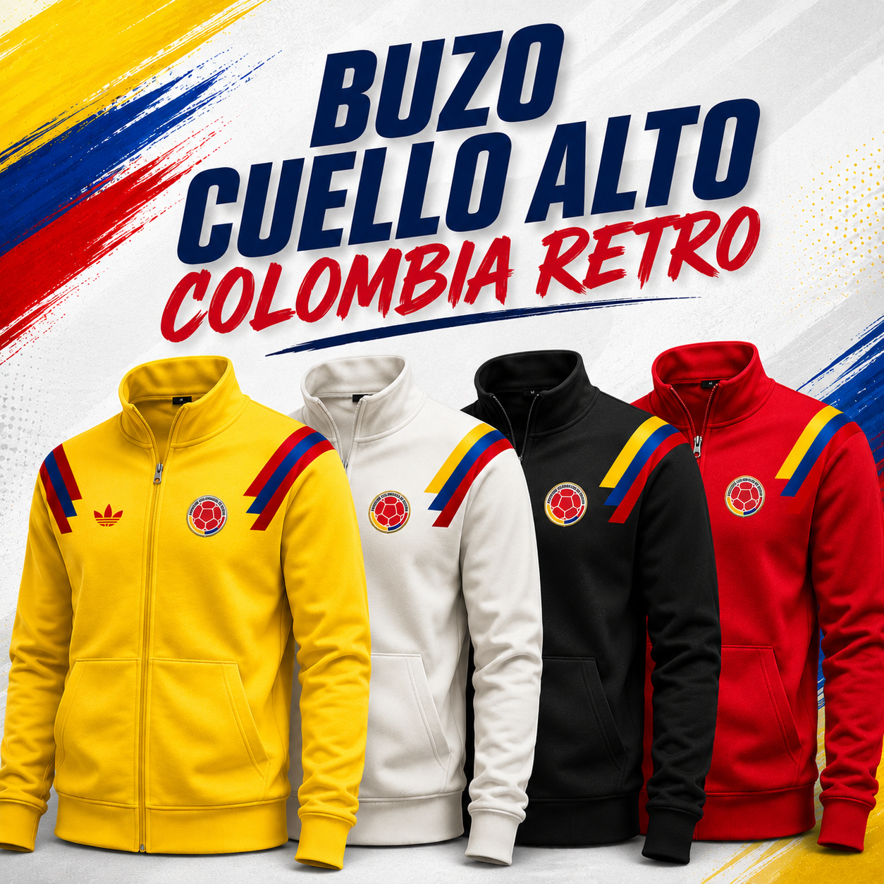 Buzo Cuello Alto Colombia Retro