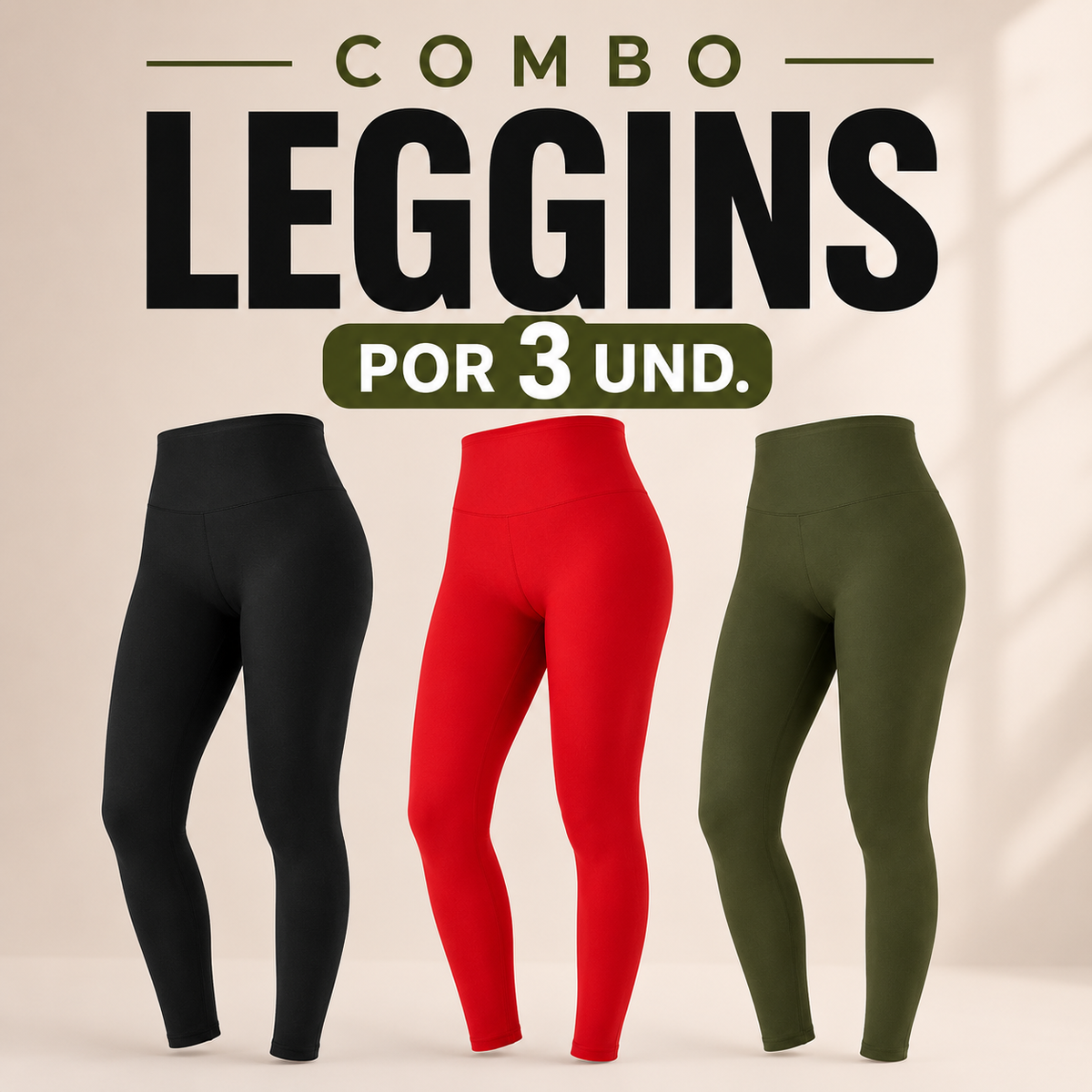 Combo Leggins por 3 und.