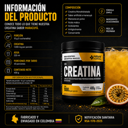 Combo 2 UND. Creatina sabor Maracuya